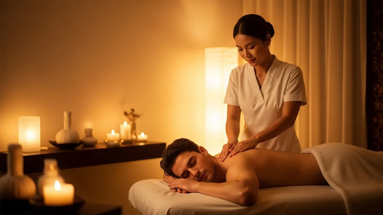 Massagem relaxante para alívio do estresse no Aruna SPA Campinas