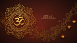 Símbolos tradicionais do hinduísmo e tantra representando origem espiritual da massagem Lingam